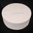 Bone Inlay Illusion Stripe Center Table White 2