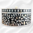 Round Mop Inlay Floral Box Black1