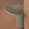 Rue Bone Inlay Stripe Dining Table Black 1