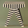 Rue Bone Inlay Stripe Side Table Black 1