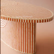 Rue Bone Inlay Oval Dining Table Orange 3