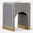 stripe bedside table