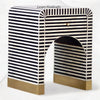 stripe bedside table