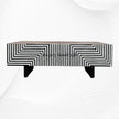 Stripe Bone Inlay Coffee Table Black 1