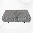 Stripe Bone Inlay Coffee Table Black 3