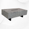 Stripe Bone Inlay Coffee Table Black 2