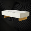 Stripe Bone Inlay Coffee Table Grey 2