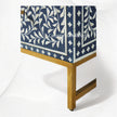 Bone Inlay Scroll-vine Design 6 Drawers Dresser Table Indigo Blue