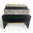 Scroll Vine Bone Inlay Entryway Cabinet Black 3