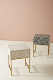 Scroll Vine Bone Inlay Nightstand Grey 5