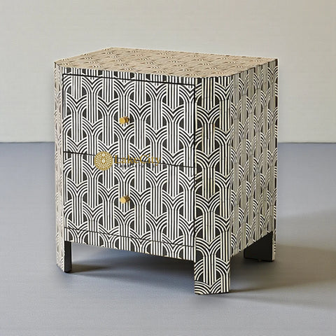 Sprinkle Midtown Bone Inlay Nightstand Black