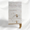 Star Bone Inlay 2 Drawer Nightstand Beige 5