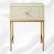 Star Bone Inlay Nightstand Biege 6