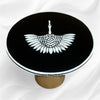 Swan Bone Inlay Accent Table Black 1