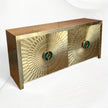 Talitha Brass Embossed 4 Door Credenza 3