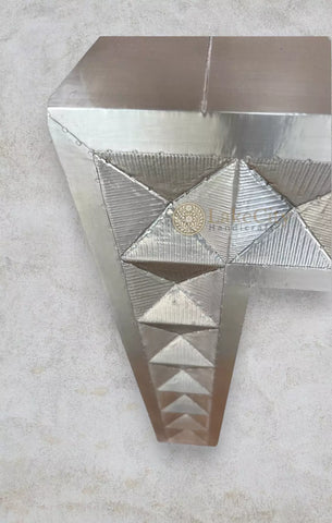 Talitha Silver Metal Embossed Console