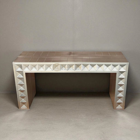 Talitha Silver Metal Embossed Console