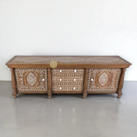Teak Wood Bone Inlaid Rachel Sideboard Table