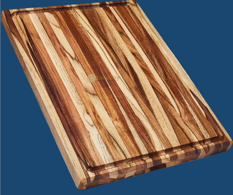 Teak Wood Cutting Board for Kitchen with Sorting Compartments
