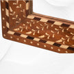 Teakwood Bone Inlaid Mirror Brown