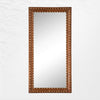 Teakwood Bone Inlaid Mirror Brown