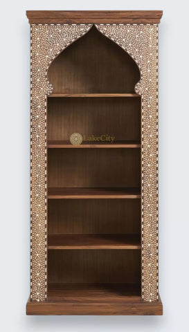 Teakwood Bone Inlay Bookshelf Natural