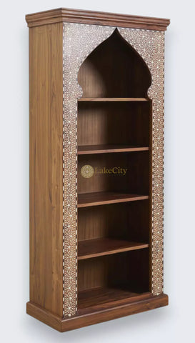 Teakwood Bone Inlay Bookshelf Natural