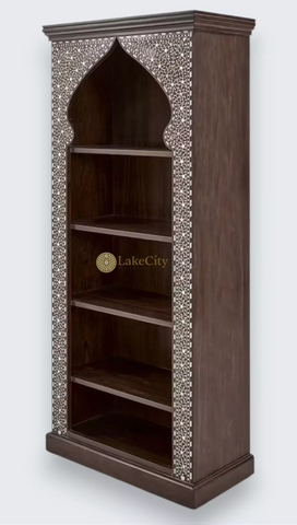 Armoire en bois de teck indien Ross avec incrustations d'os