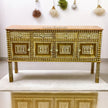 Teakwood Mother of Pearl Inlay Sideboard Natural