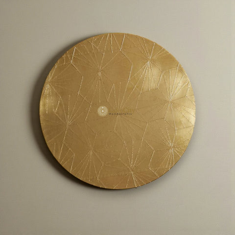 Texas Floral Brass Embossed Side Table