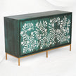 Toria Bone Inlay Credenza Dark Green 2