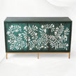 Toria Bone Inlay Credenza Dark Green 6