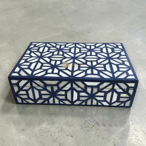 Tortoise Bone Inlay Box Indigo