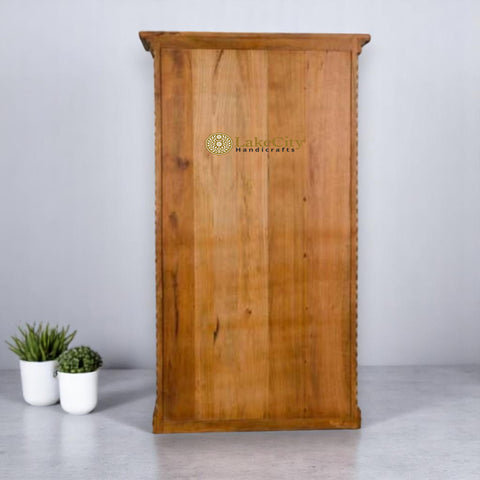 Unique Handcrafted Bone Inlay Teak Wood Almirah