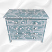 Vine Bone Inlay 5 Drawer Dresser Dull Green 2