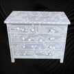 Vine Bone Inlay 5 Drawer Dresser Grey 2