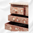 Vine Bone Inlay 5 Drawer Dresser Terracotta 3