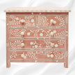 Vine Bone Inlay 5 Drawer Dresser Terracotta 1