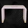 Waterfall Bone Inlay Console Table Pink 2