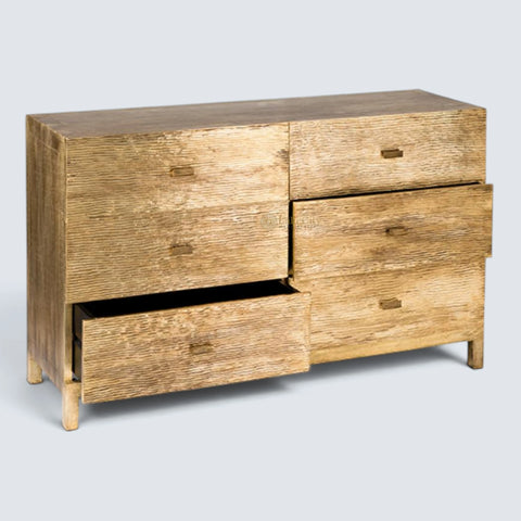 Wave Design Brass Sideboard 6 Drawers
