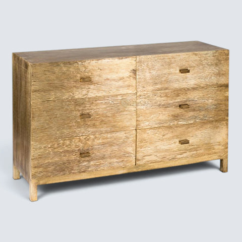 Wave Design Brass Sideboard 6 Drawers