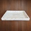 MOP Inlay Chevron Pattern Tray White 1