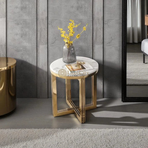 Table d'appoint hexagonale en cuivre