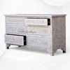Willa Mother of Pearl Inlay 6 Drawer Dresser White 3
