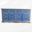 Shop for Arabic Floral Bone Inlay Buffet Blue 1