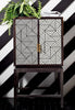 Bone Inlay Geometric Bar Cabinet Black 1