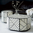 Bone Inlay Side Table Full Geometric Black 5