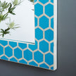 Bone Inlay Honeycomb Floor Mirror Turquoise 2