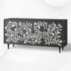 Bone Flower Media Console Black Finish 2