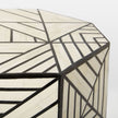 Bone Inlay Side Table Full Geometric Black 4